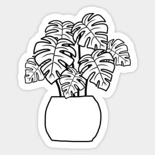 Color In Monstera Sticker